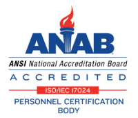 Logo for ANAB, ANSI National Accreditation Board since CAMICB is accredited by ANAB.